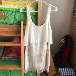 NWOT America. eagle sleeveless fringe mini dress!